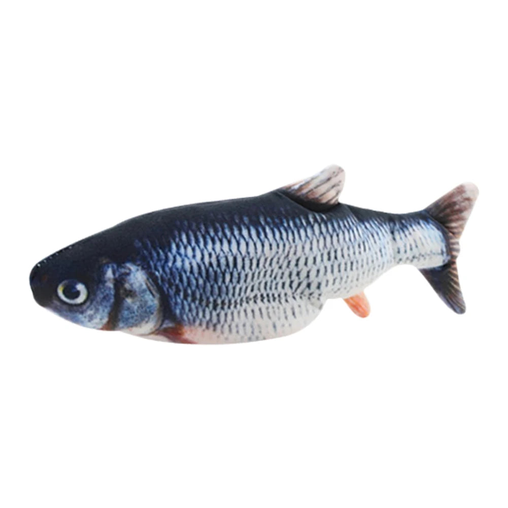 Interactive Electric Plush Fish Toy - Realistic Dancing USB Rechargeable Pet Chew Toy - Image 4